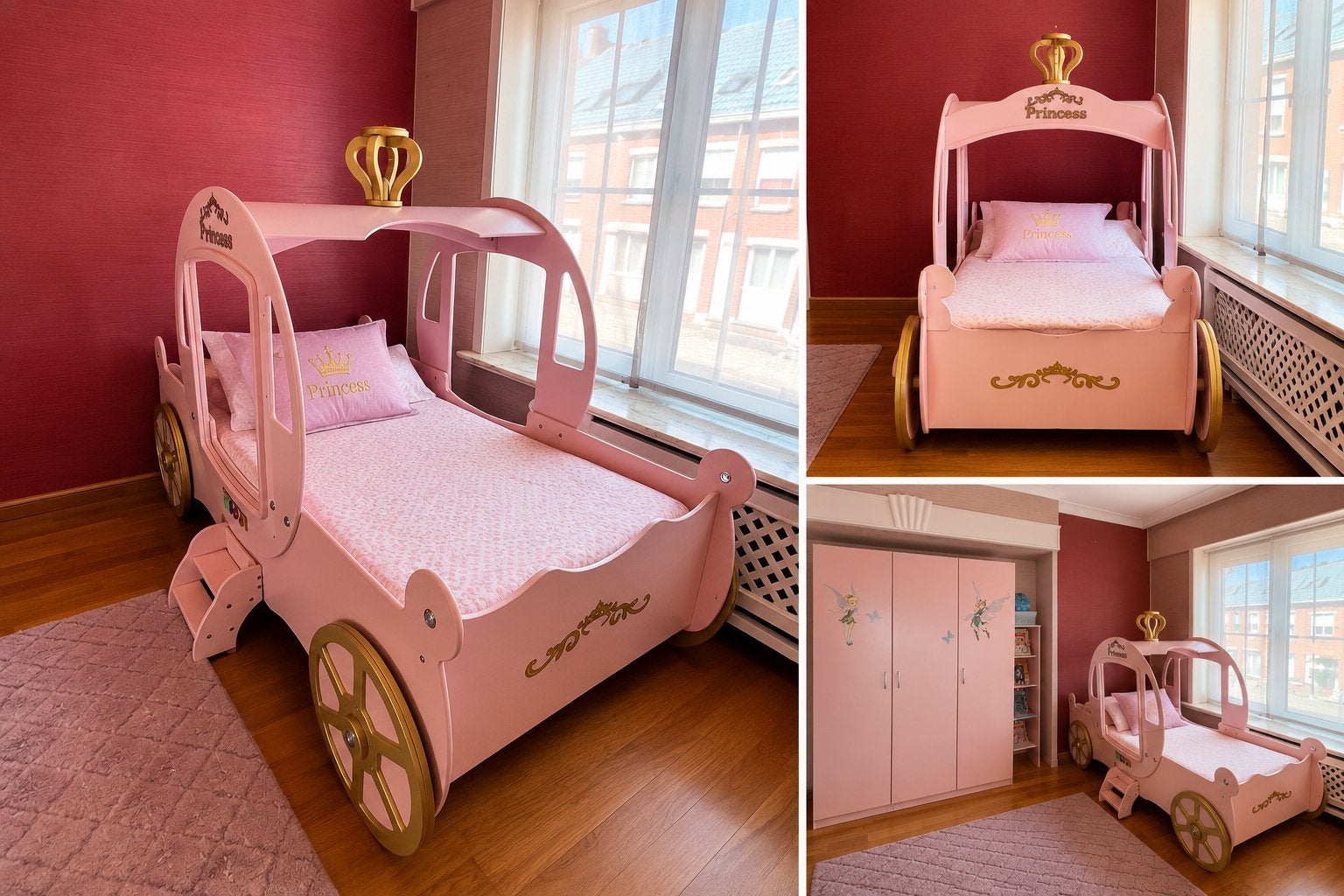 Belle chambre rose pour fille, Enlèvement, Comme neuf, Une personne, Rose