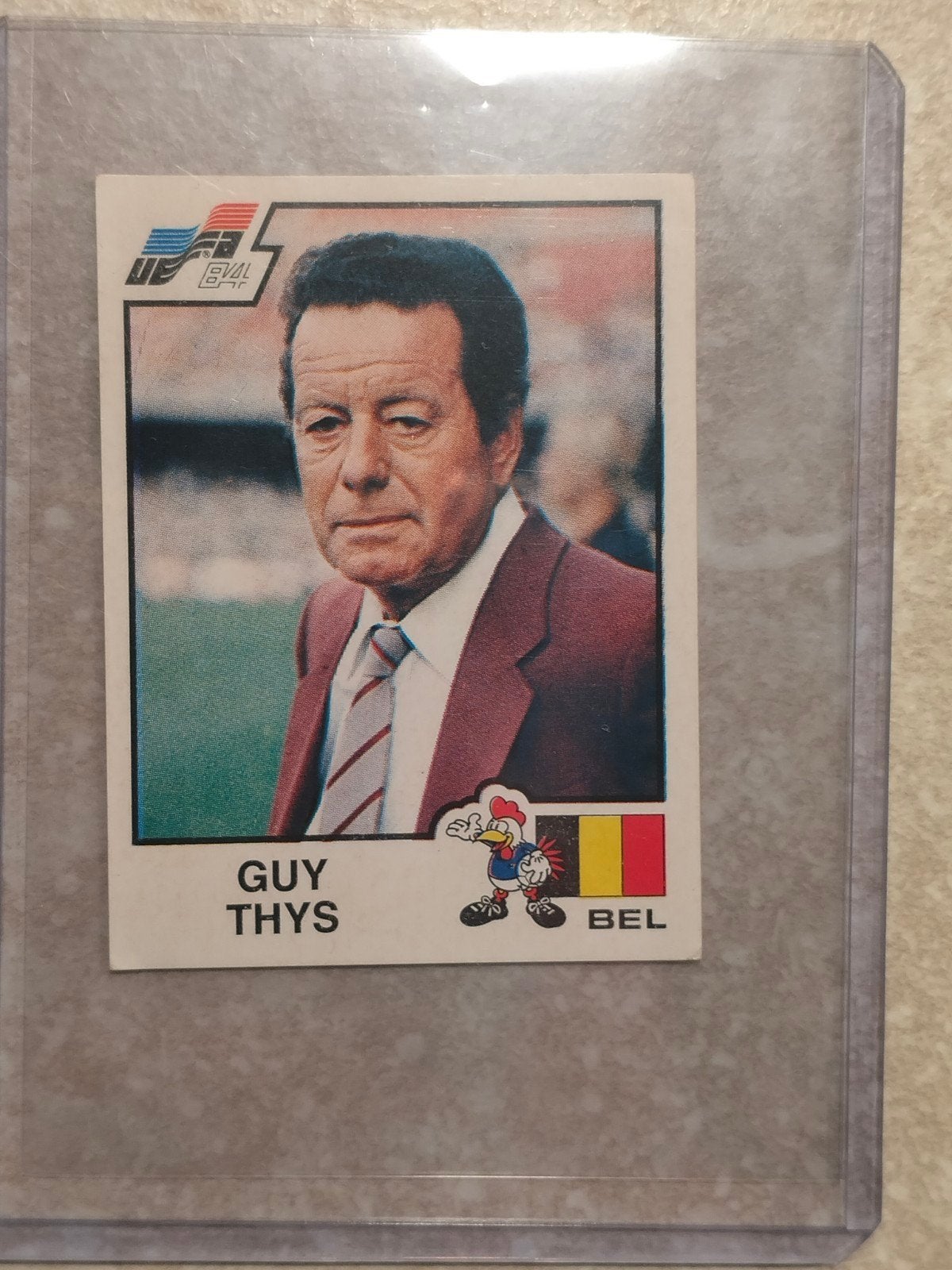 Panini sticker Euro 84 Guy Thijs België, Ophalen of Verzenden, Sticker