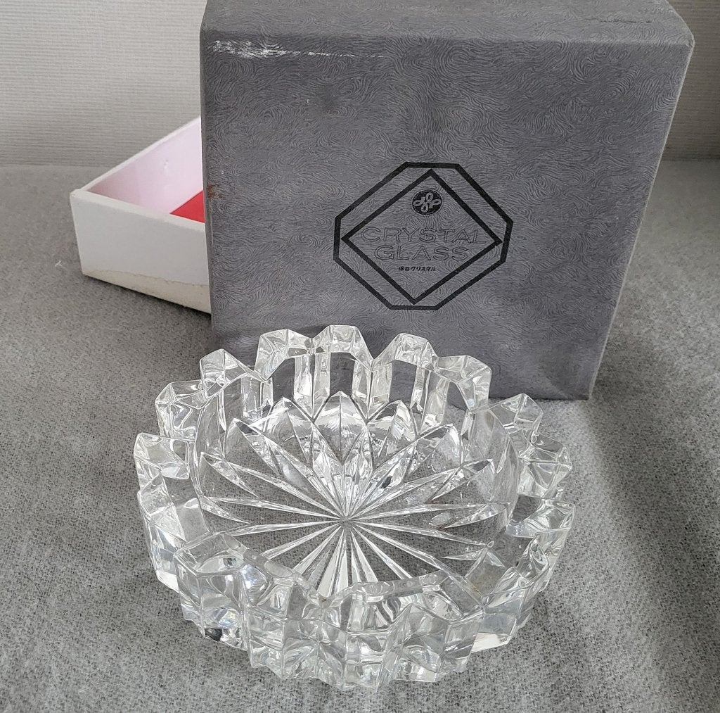 Kristallen asbak van het Japanse merk HOYA Crystal, Ophalen of Verzenden