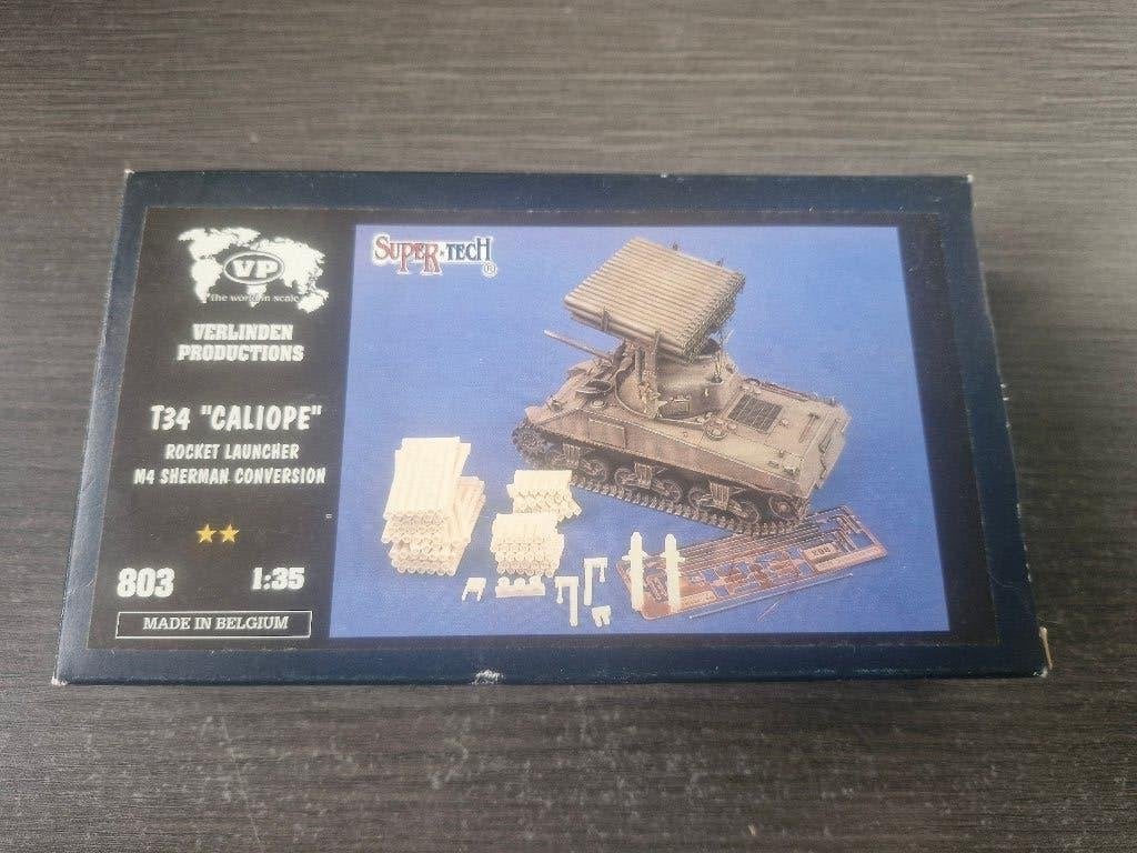 Verlinden 1/35 T34 Caliope Rocket Launcher M4 Sherman Conv., Overige merken, Tank, 1:32 tot 1:50, Nieuw