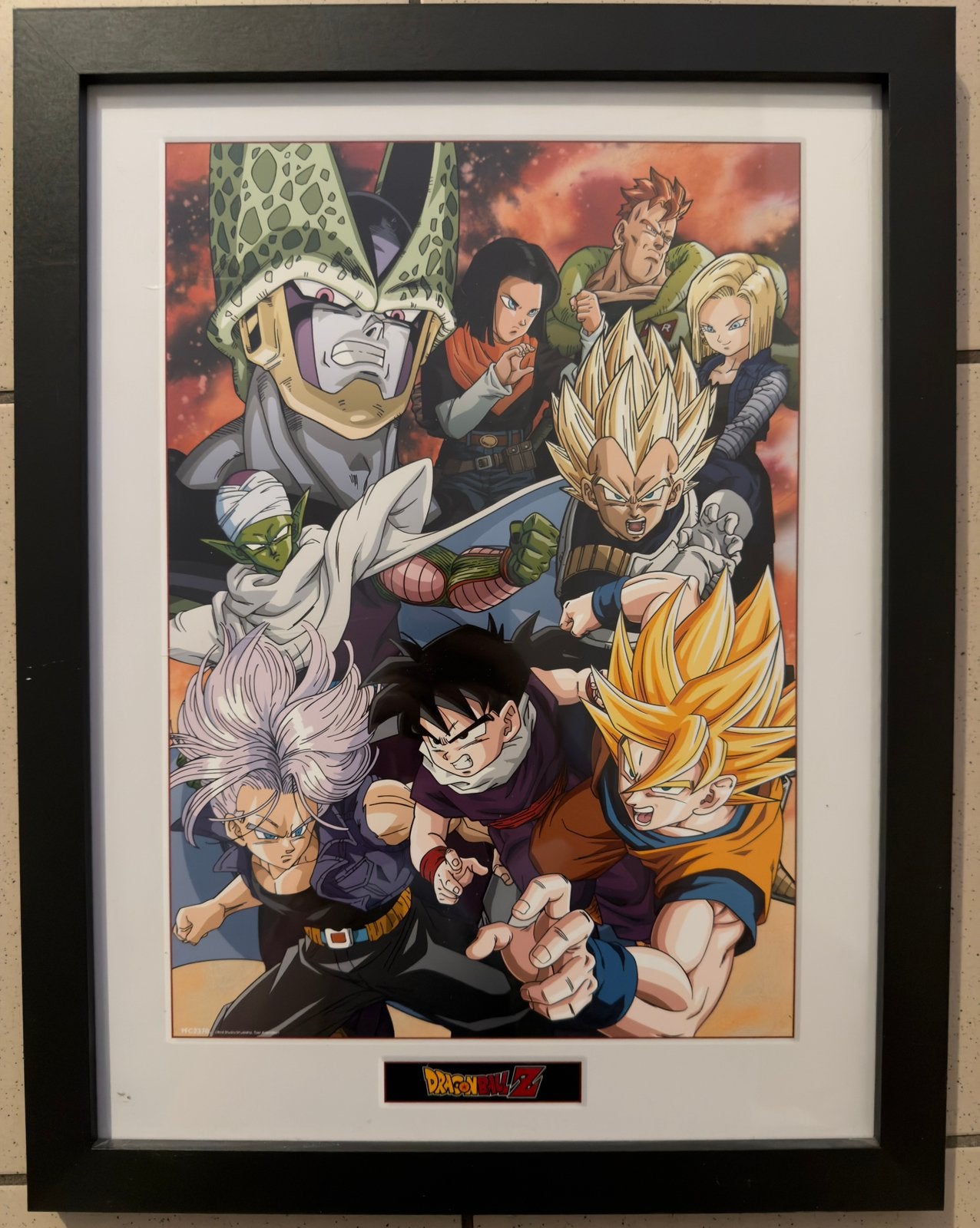 Cadre dragon ball z collection etat nickel !, Antiquités & Art, Art | Dessins & Photographie, Enlèvement, Encadré