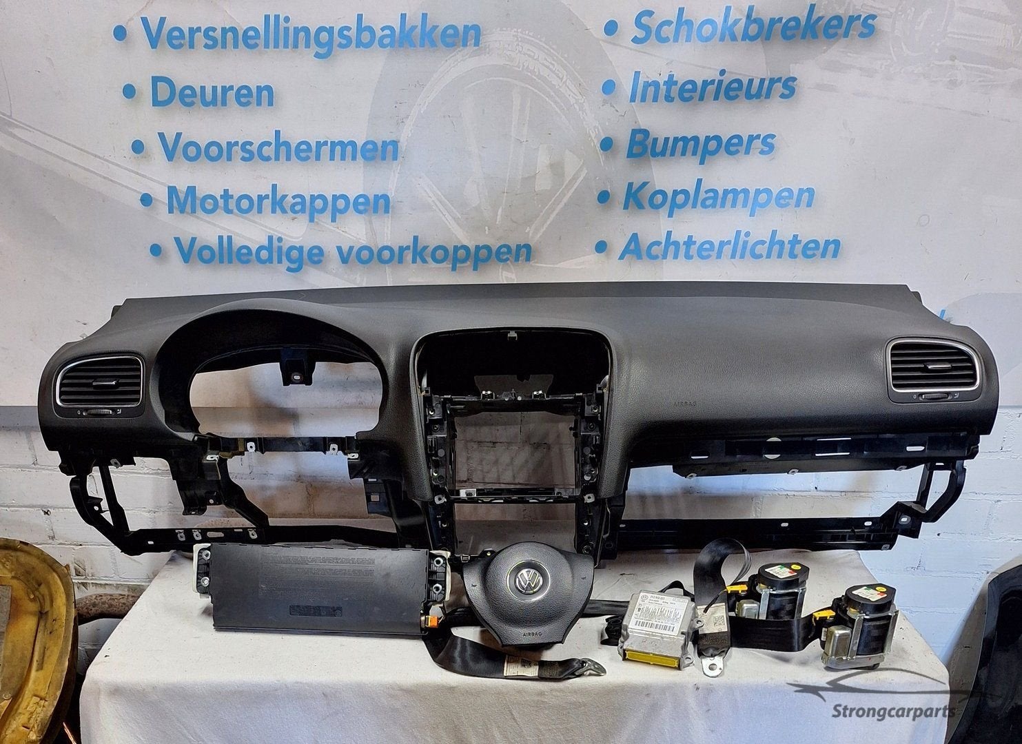 Airbag Set VW Golf 6 dashboard stuurairbag gordels knie Airb, Auto-onderdelen, Gebruikt, -, Volkswagen, -