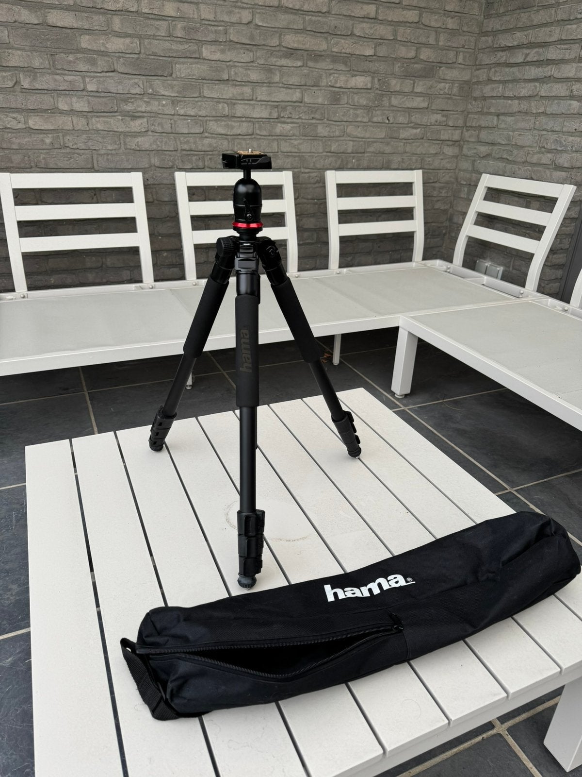 HAMA Traveller 163 Ball driepoot, Audio, Tv en Foto, Met balhoofd, Zo goed als nieuw, Hama, 150 tot 175 cm
