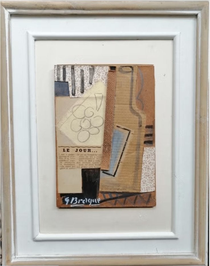 Georges Braque '' collage '' 15 x 20 cm  22x 30 cm, Antiek en Kunst, Verzenden