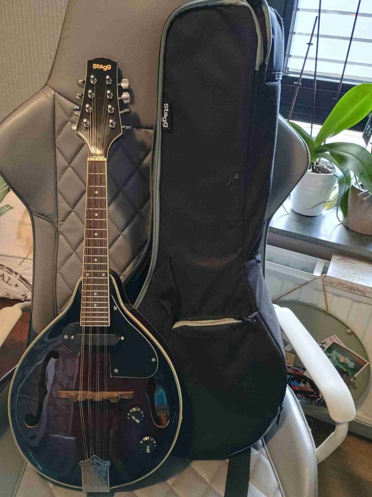 Stagg M50E Red Sunburst Mandoline (semi-automatisch), Muziek en Instrumenten, Snaarinstrumenten | Gitaren | Elektrisch, Ophalen