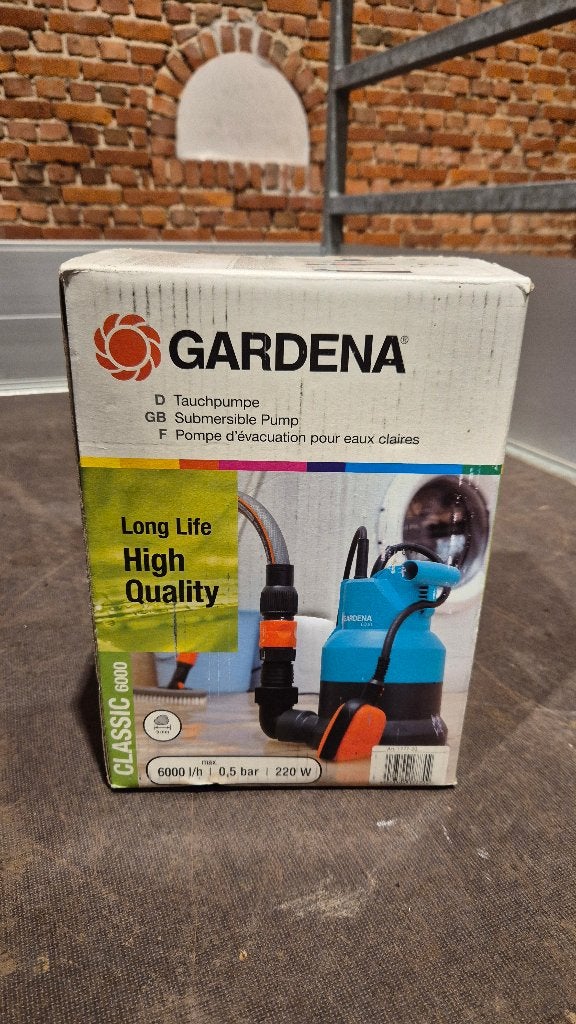 Gardena Classic 6000 Dompelpomp, Jardin & Terrasse, Enlèvement ou Envoi, Comme neuf, Électrique, Pompe à eaux claires