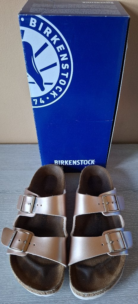Birkenstock roségouden sandalen 36, Gebruikt, Meisje, Overige typen, Ophalen of Verzenden