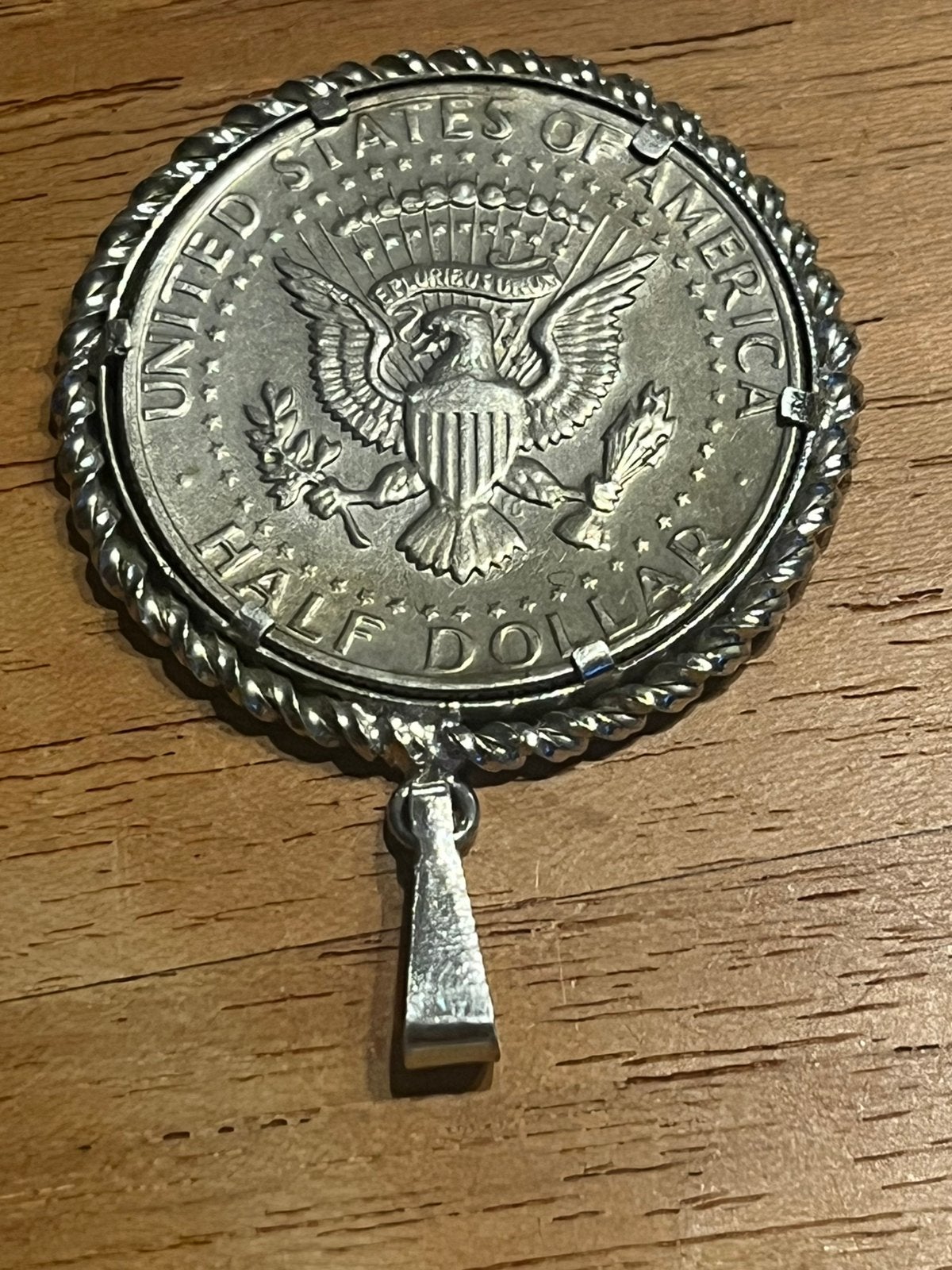 Kennedy zilveren hanger van 1/2 dollar, Ophalen of Verzenden, Zilver