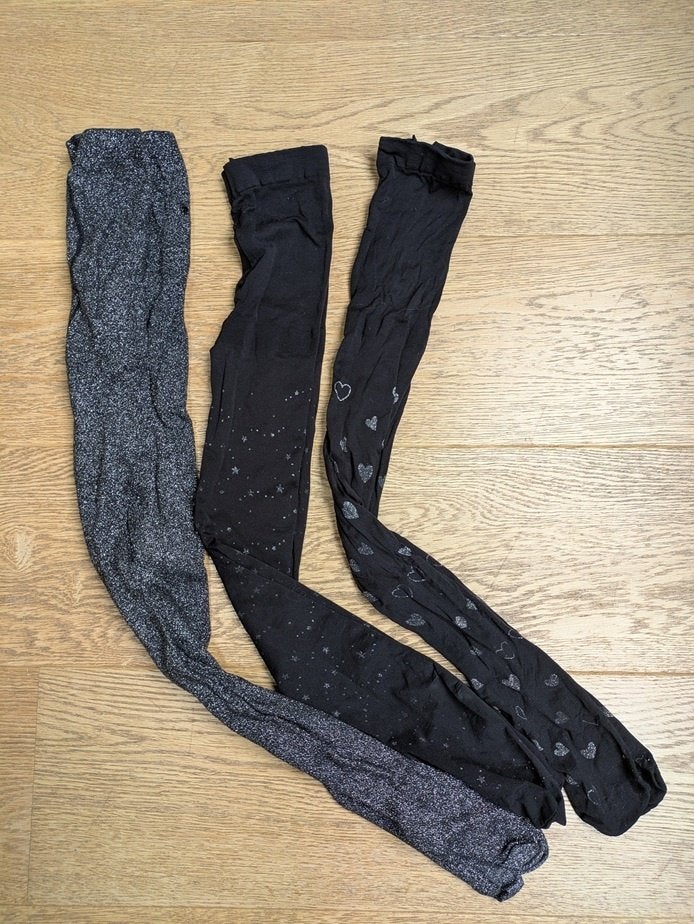 3 collants - taille 134 (9 ans), Kinderen en Baby's, Kinderkleding | Maat 134, Ophalen, Gebruikt, Setje