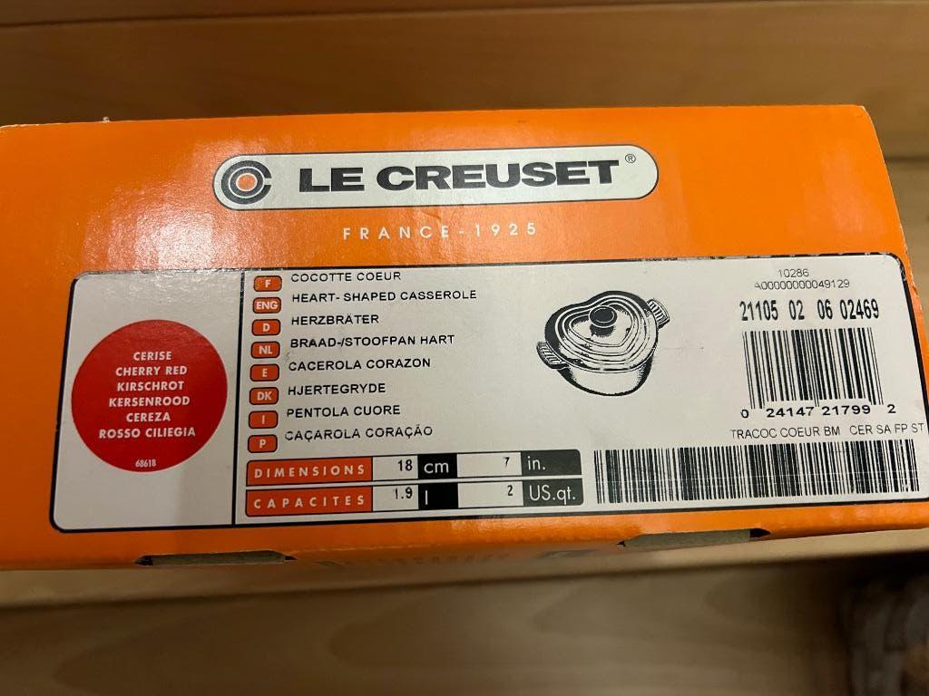 le creuset pot hartjesvorm nieuw niet gebruikt 1.9 l 18 cm, Huis en Inrichting, Keuken | Potten en Pannen, Ophalen of Verzenden
