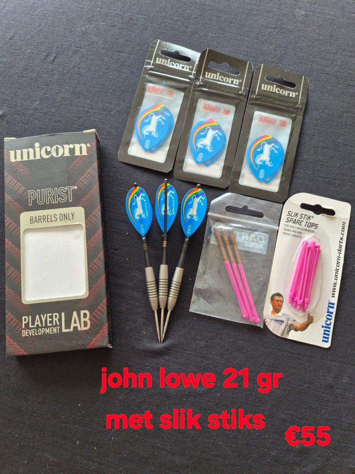 john lowe 21-25 gr met slik stiks, Ophalen of Verzenden
