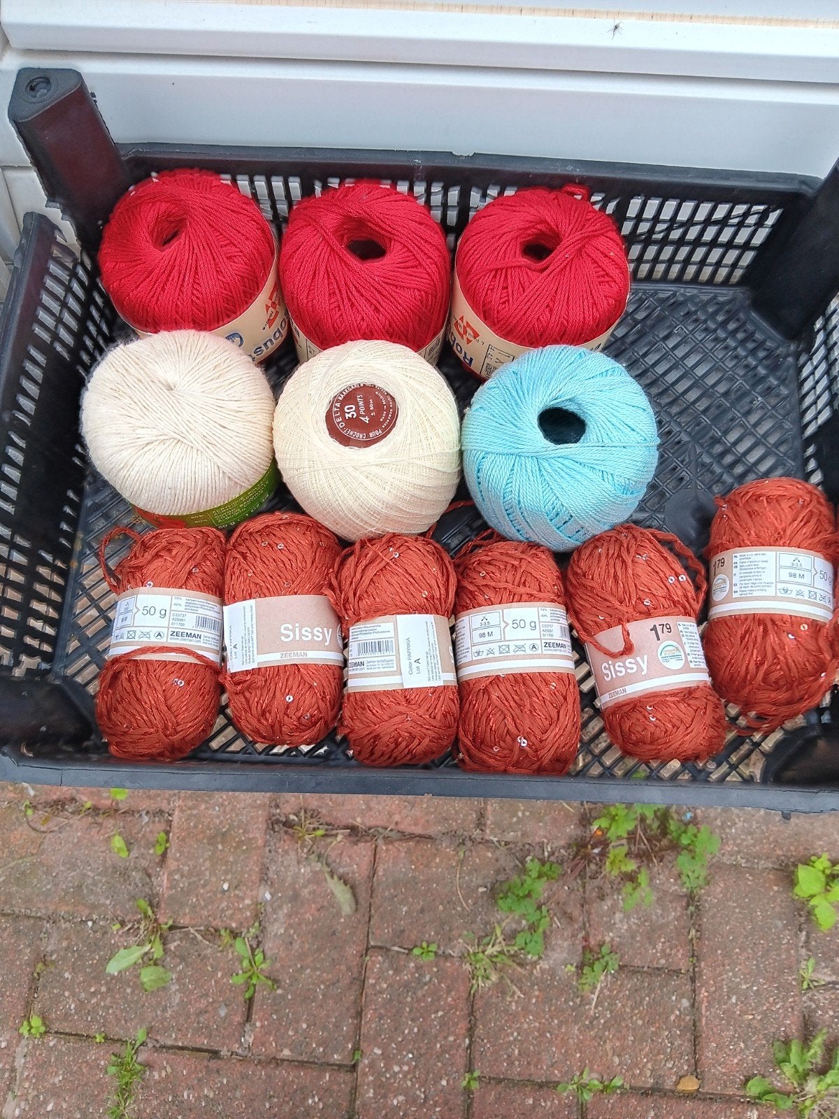 Lot de coton tricoté/crocheté, Enlèvement