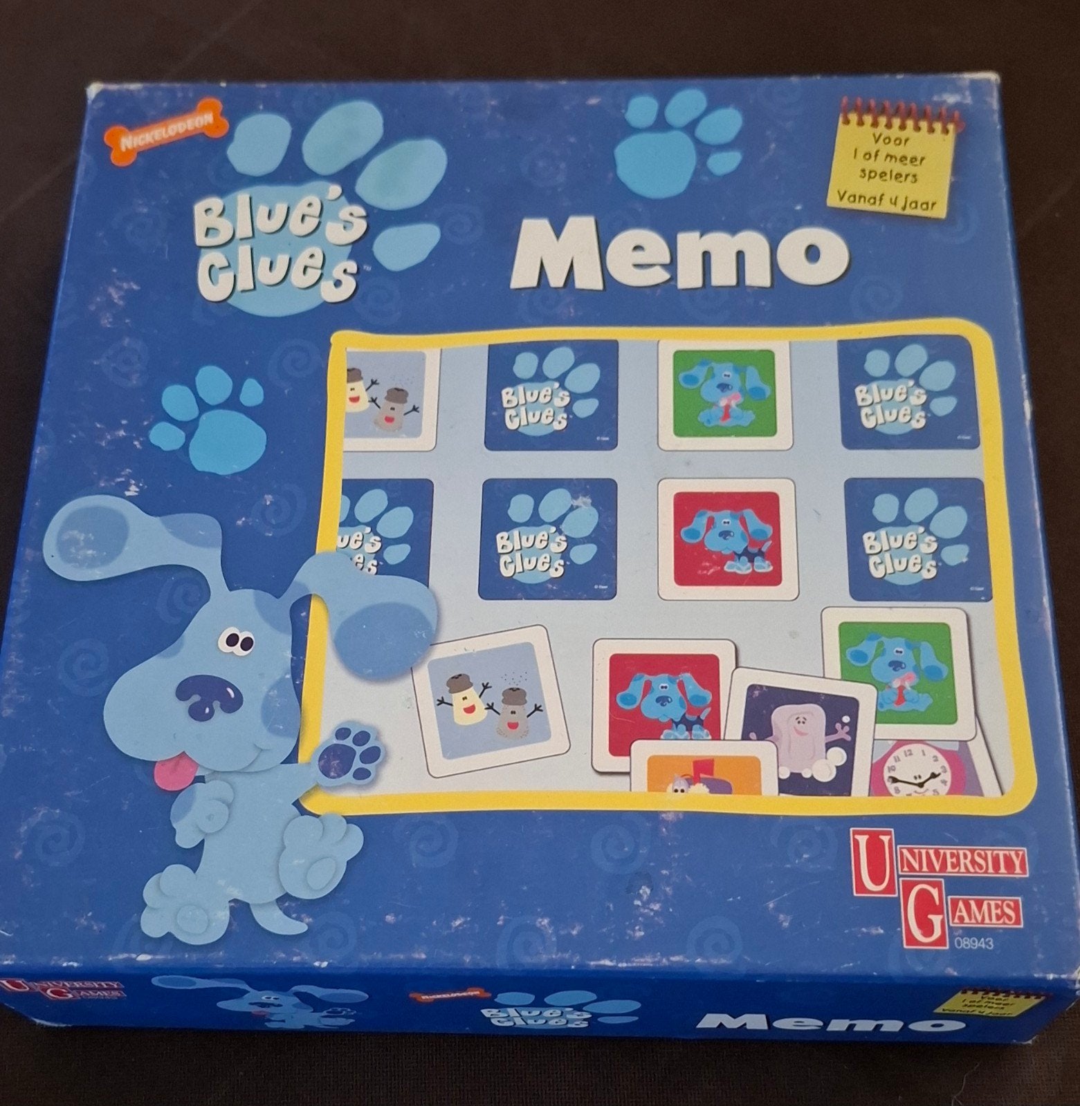 Memopel Blue's Clues (Nickelodeon), Hobby en Vrije tijd, Een of twee spelers, Ophalen, Gebruikt, University Games
