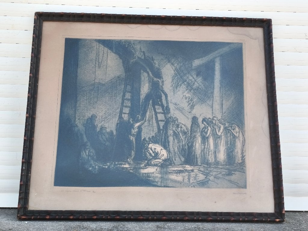 Eau forte saintes femmes signe jean donnay, Antiek en Kunst, Kunst | Etsen en Gravures, Gravure, Ophalen of Verzenden