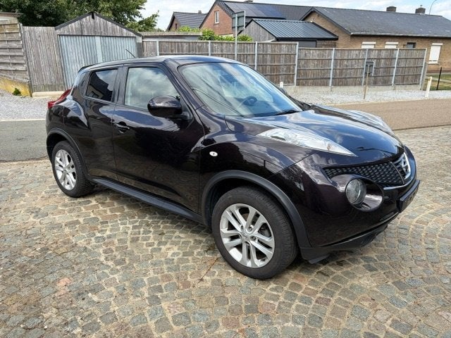 NISSAN JUKE "AIRCO + BENZINE + TOPSTAAT", Voorwielaandrijving, Euro 5, Zwart, Leder en Stof