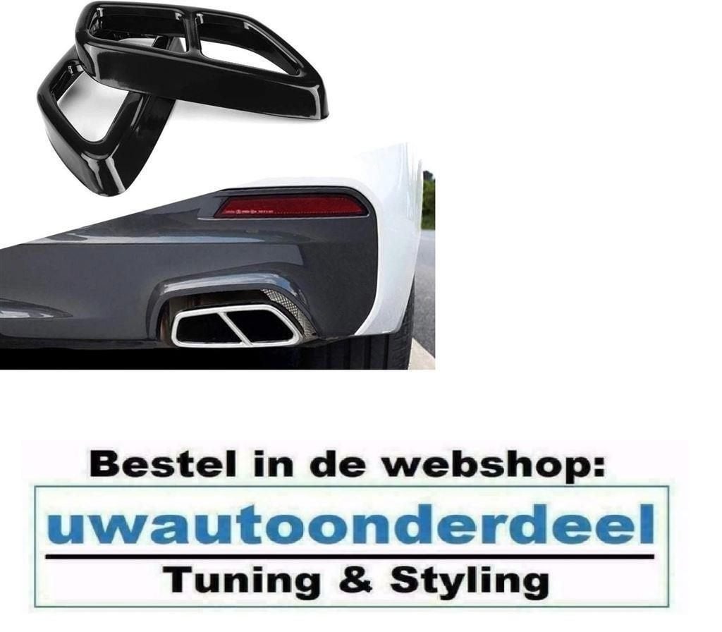 Black Zwart Dubbele Uitlaat Trim tip Voor Bmw G30 G31, Verzenden