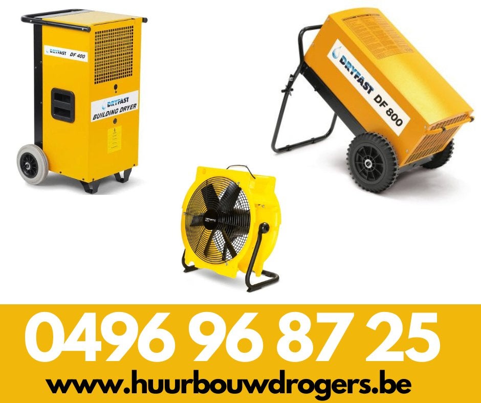 Bouwdroger DF400 en DF800 + ventilatoren