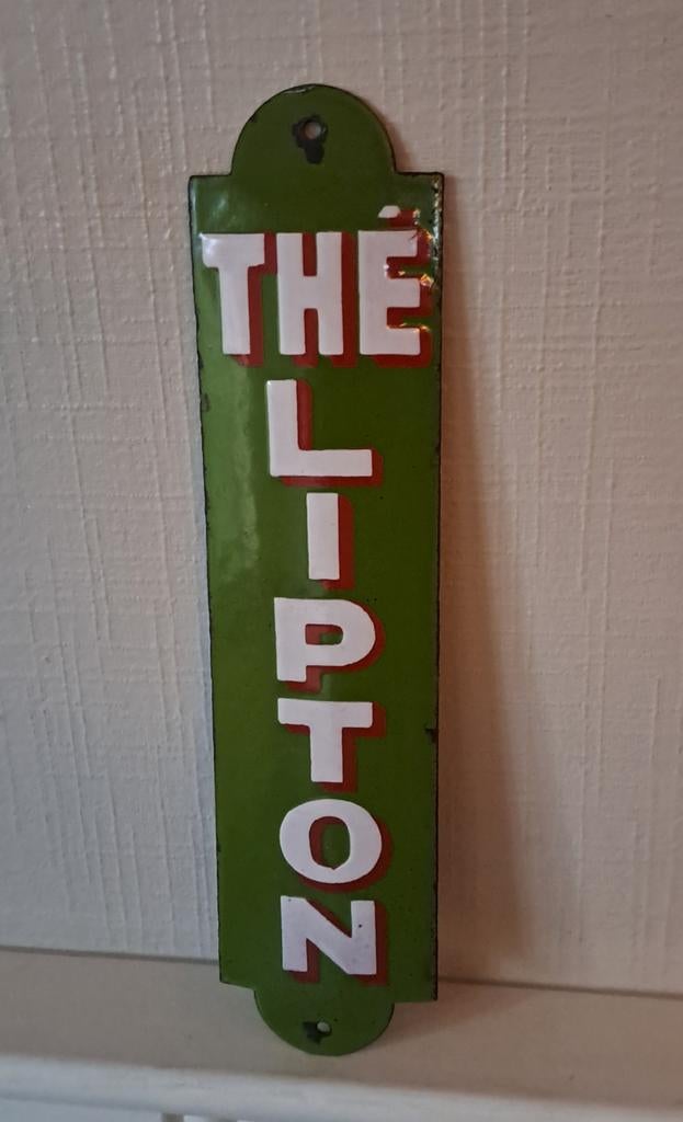 Emaille deurpostje Lipton the, Ophalen of Verzenden