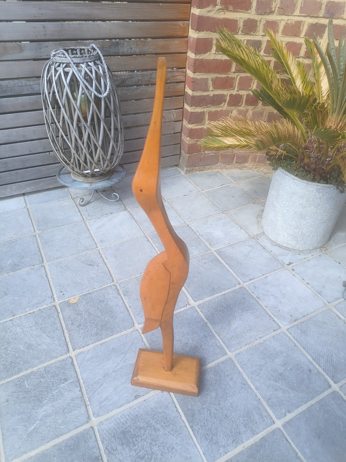 Prachtige decoratieve houten vogel: 80 cm hoog, Ophalen