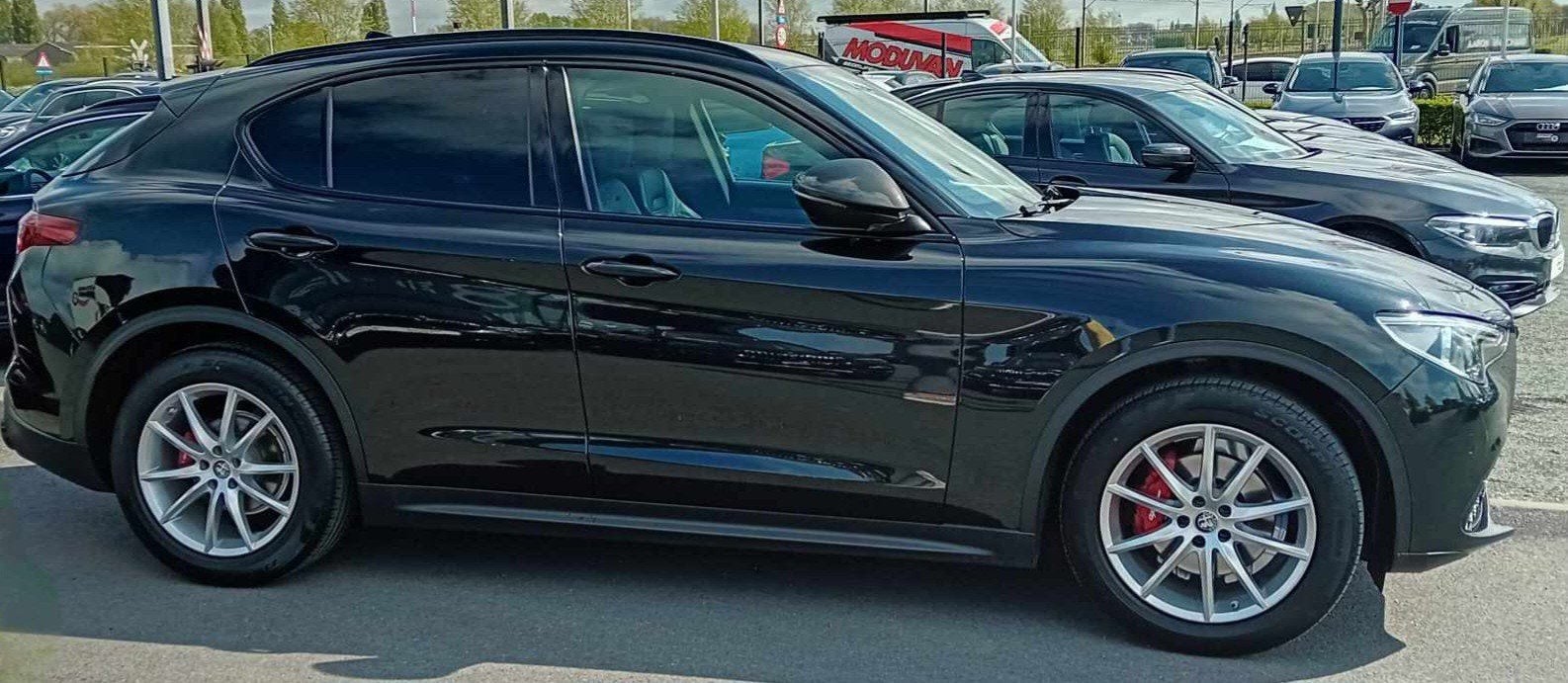 Alfa romeo stelvio 2.2 full option diesel automatisch, Autos, Cuir, Achat, Entretenue par le concessionnaire, Noir