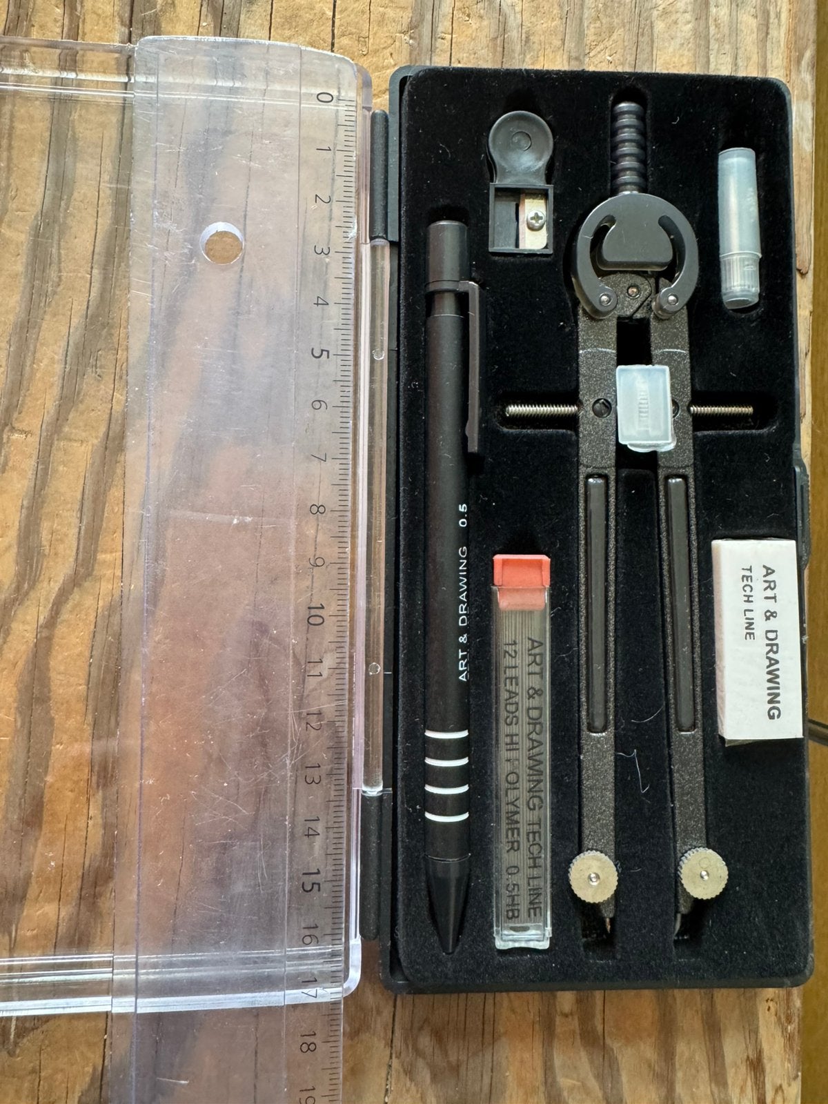 Nieuw passer in doos met vulpotlood en gum, Ophalen of Verzenden, Nieuw