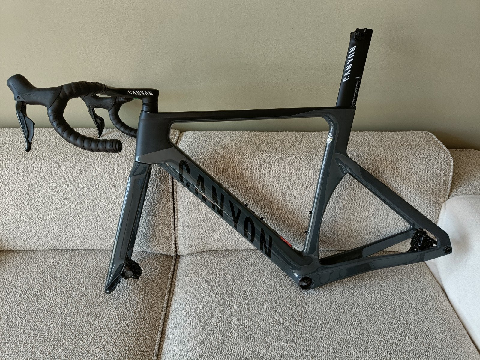 Canyon Aeroad CF SLX frame + di2 shifters, Fietsen en Brommers, Carbon, Heren, Nieuw, Schijfrem