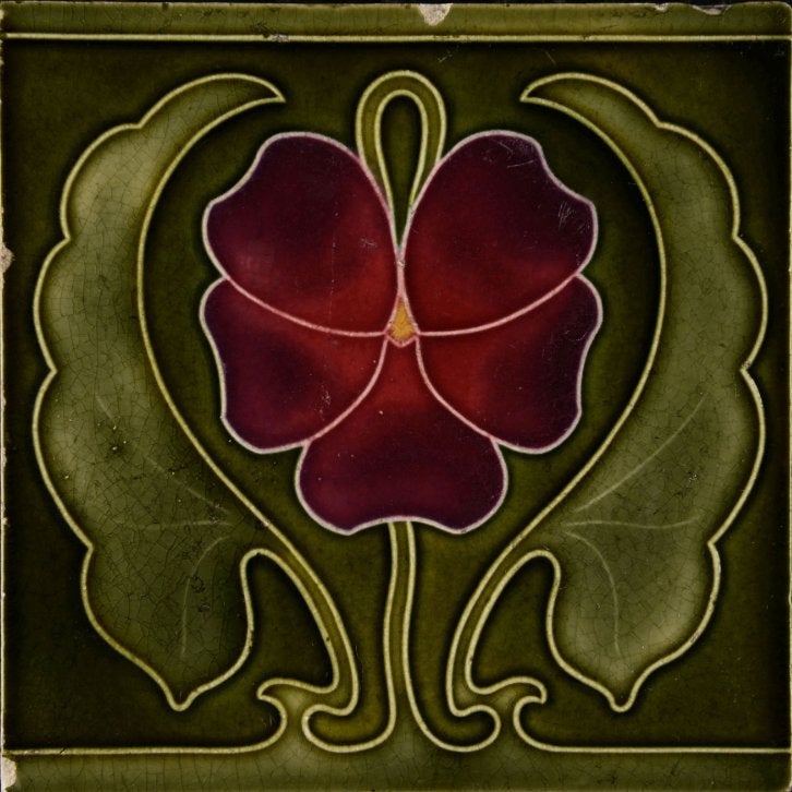 Art nouveau tegel Tonwerk Offstein, Antiek en Kunst, Ophalen