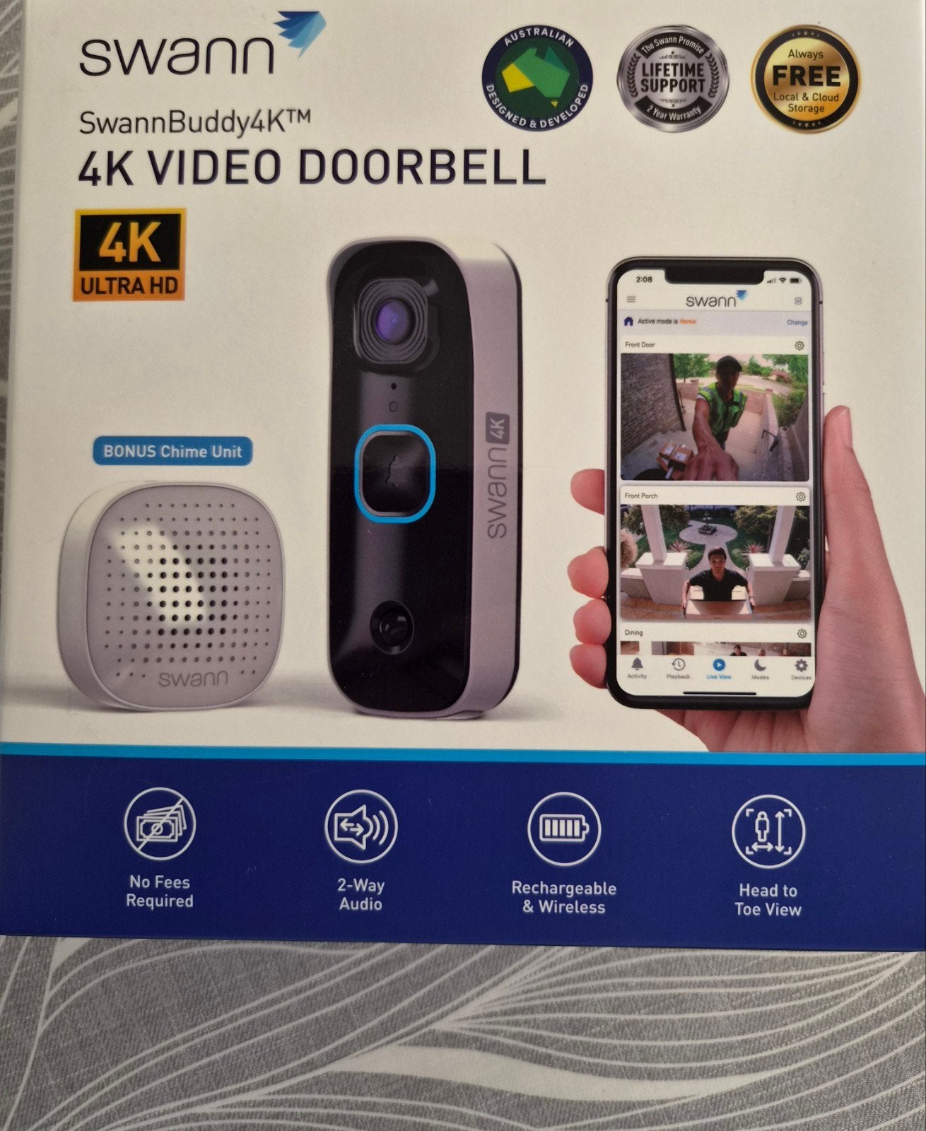 Swann 4K video deurbel, Ophalen