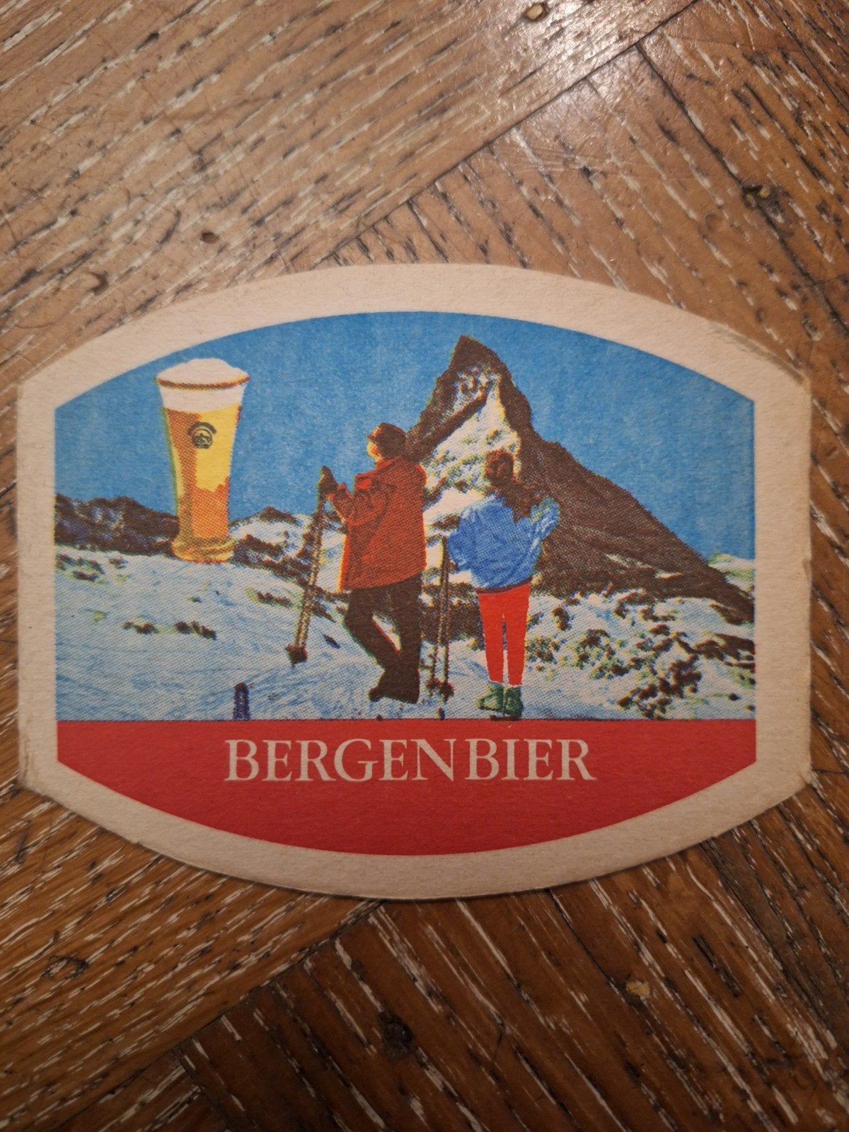 oud bierviltje Bergenbier brouwerij Zeeberg Aalst, Verzamelen, Ophalen of Verzenden