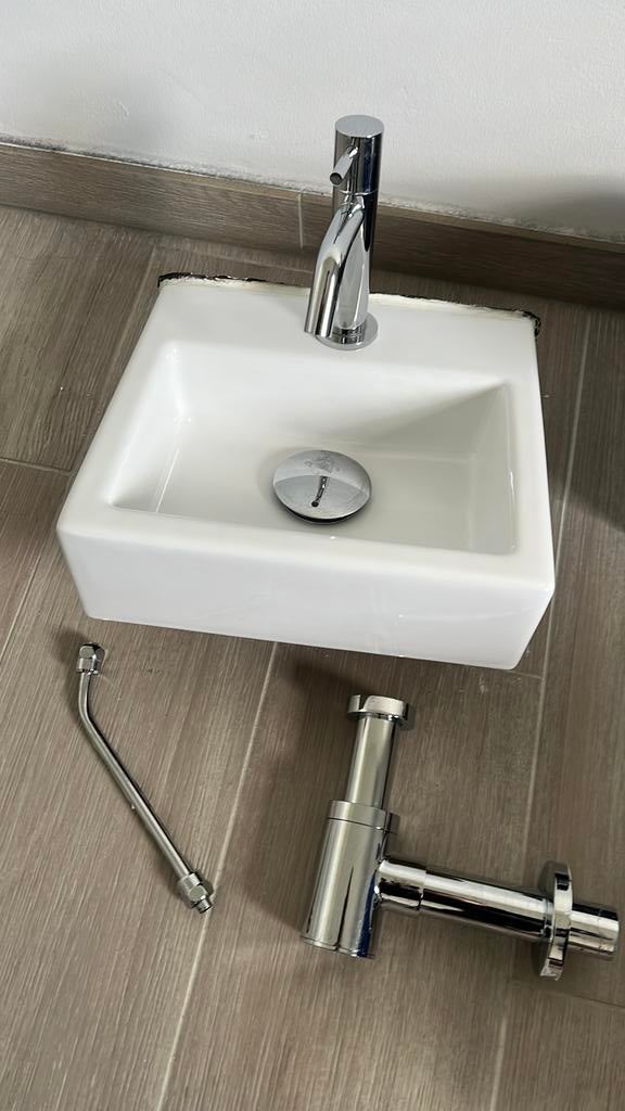 WC Meubel wit + Syfon + koppelstuk, Ophalen, Zo goed als nieuw