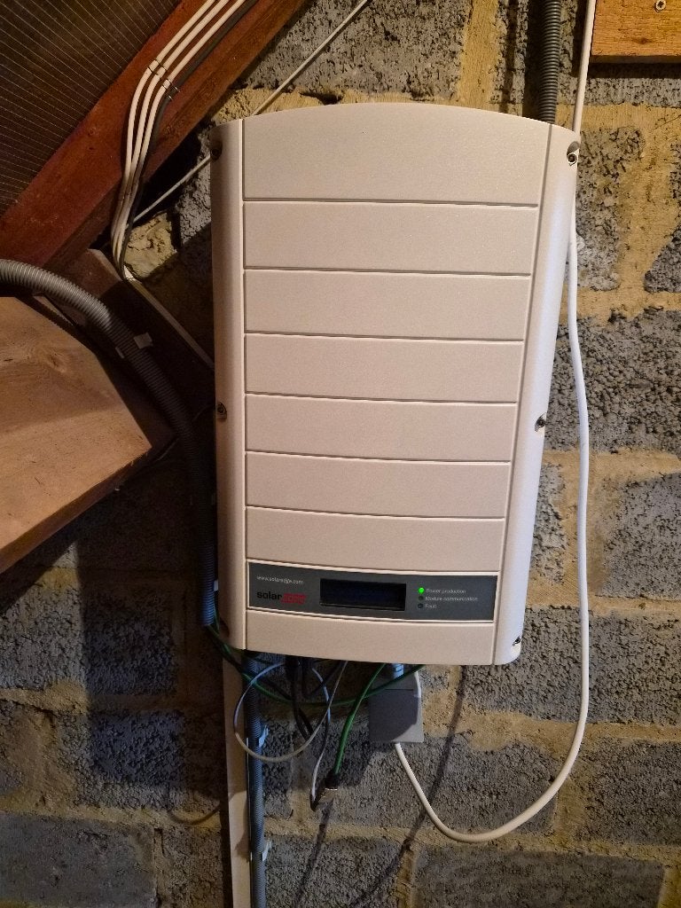 SolarEdge omvormer zonnepanelen 8kW met lopende garantie, Doe-het-zelf en Bouw, Ophalen, Gebruikt, 200 wattpiek of meer