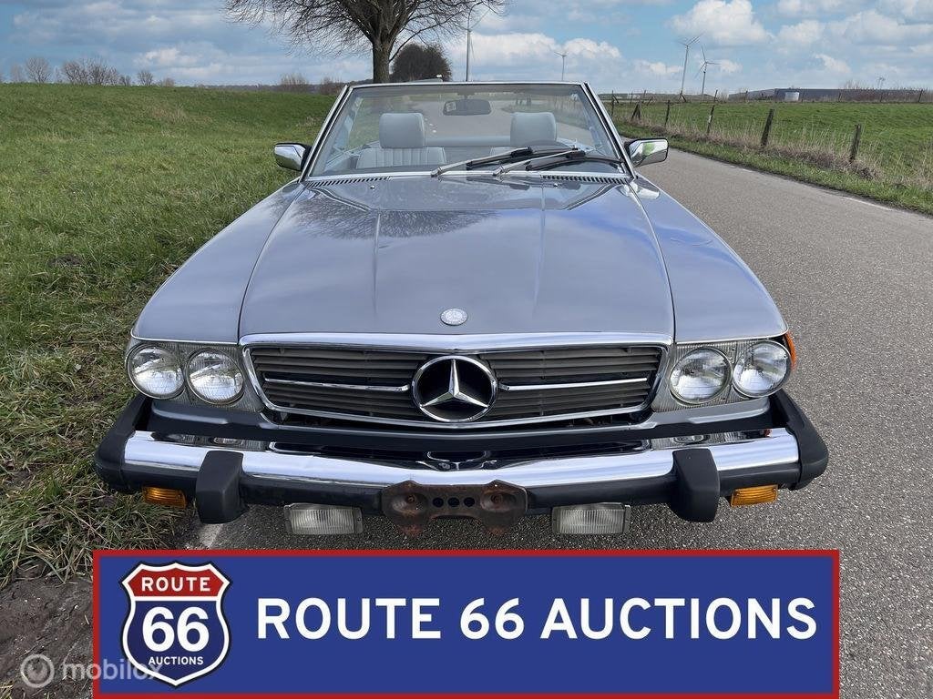 Mercedes-Benz 380 SL | 1982 | Route 66 Auctions, Zwart, Mercedes-Benz, Bedrijf, Handgeschakeld