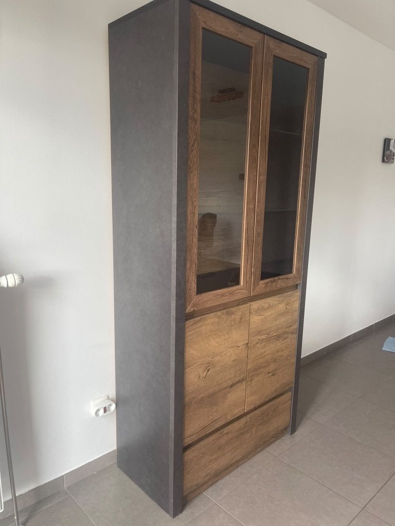 Vitrine avec rangement, Maison & Meubles, 25 à 50 cm, Industrieel - Hout, Autres essences de bois, Utilisé