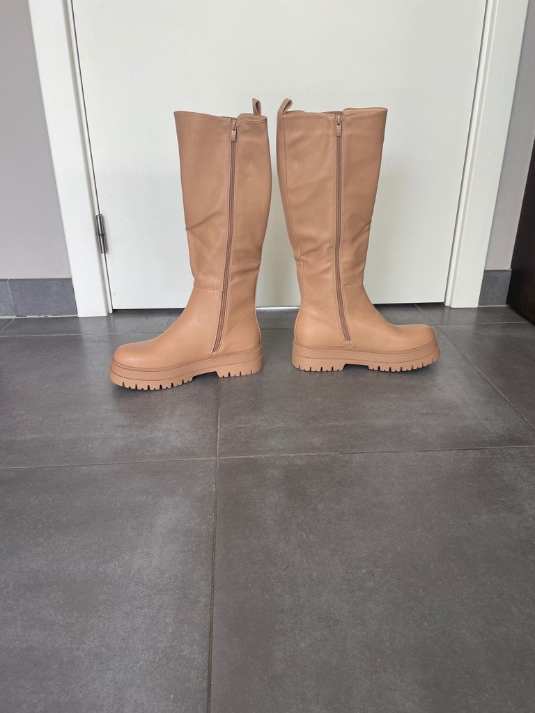 hoge laarzen, Ophalen, Hoge laarzen, Sans marque, Beige