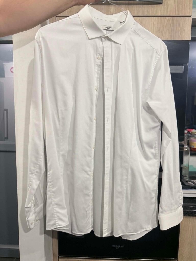 Chemise blanche Jack & Jones, Jack  jones, Tour de cou 43/44 (XL), Comme neuf, Enlèvement