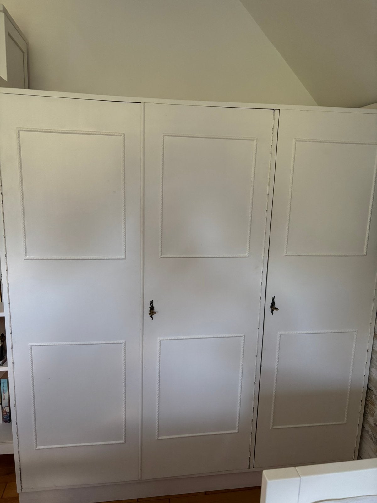 Garde-robe en bois vintage (années 50’), Maison & Meubles, 150 à 200 cm, Utilisé, 50 à 75 cm, 150 à 200 cm