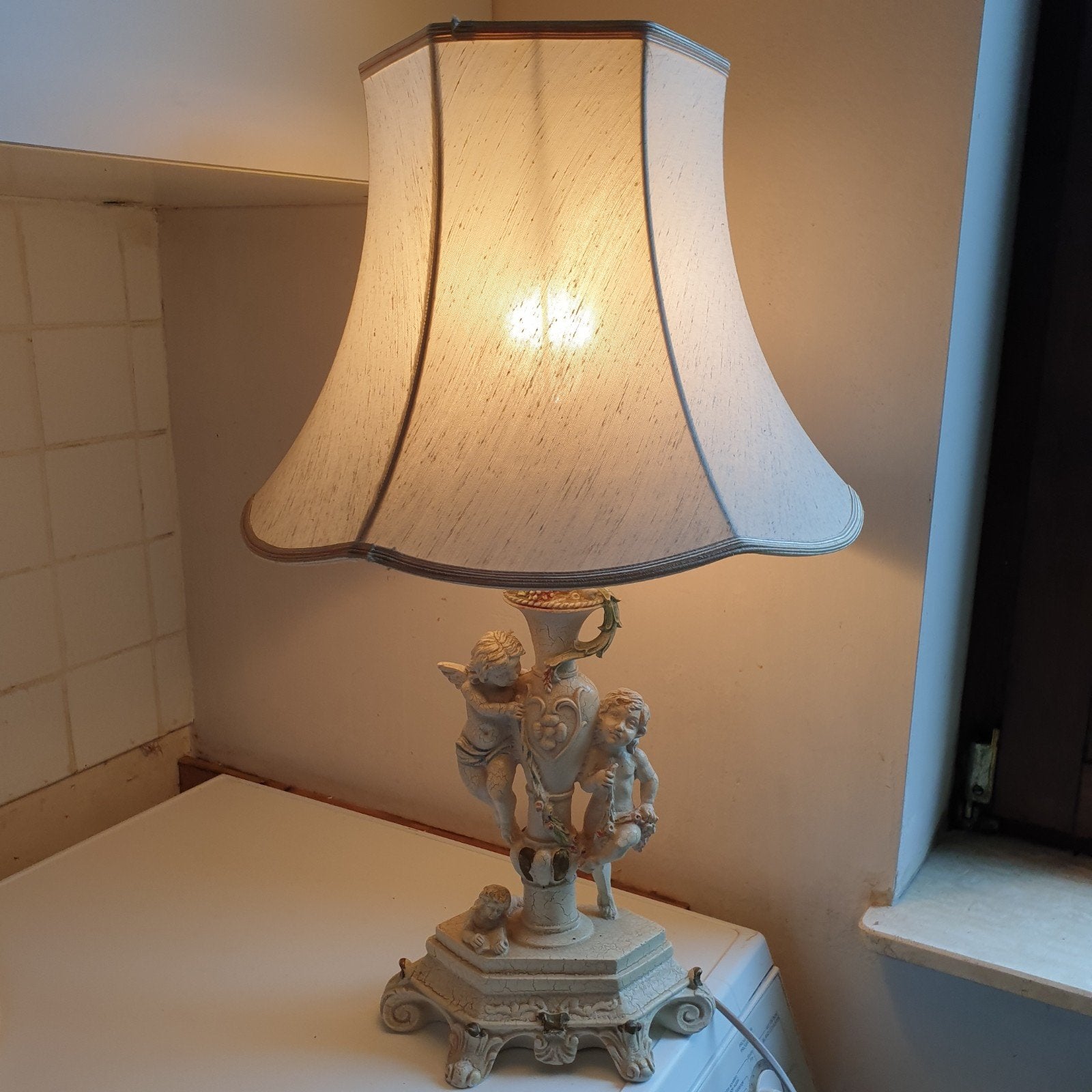 Vintage lamp ivorine, Antiek en Kunst, Antiek | Verlichting, Ophalen
