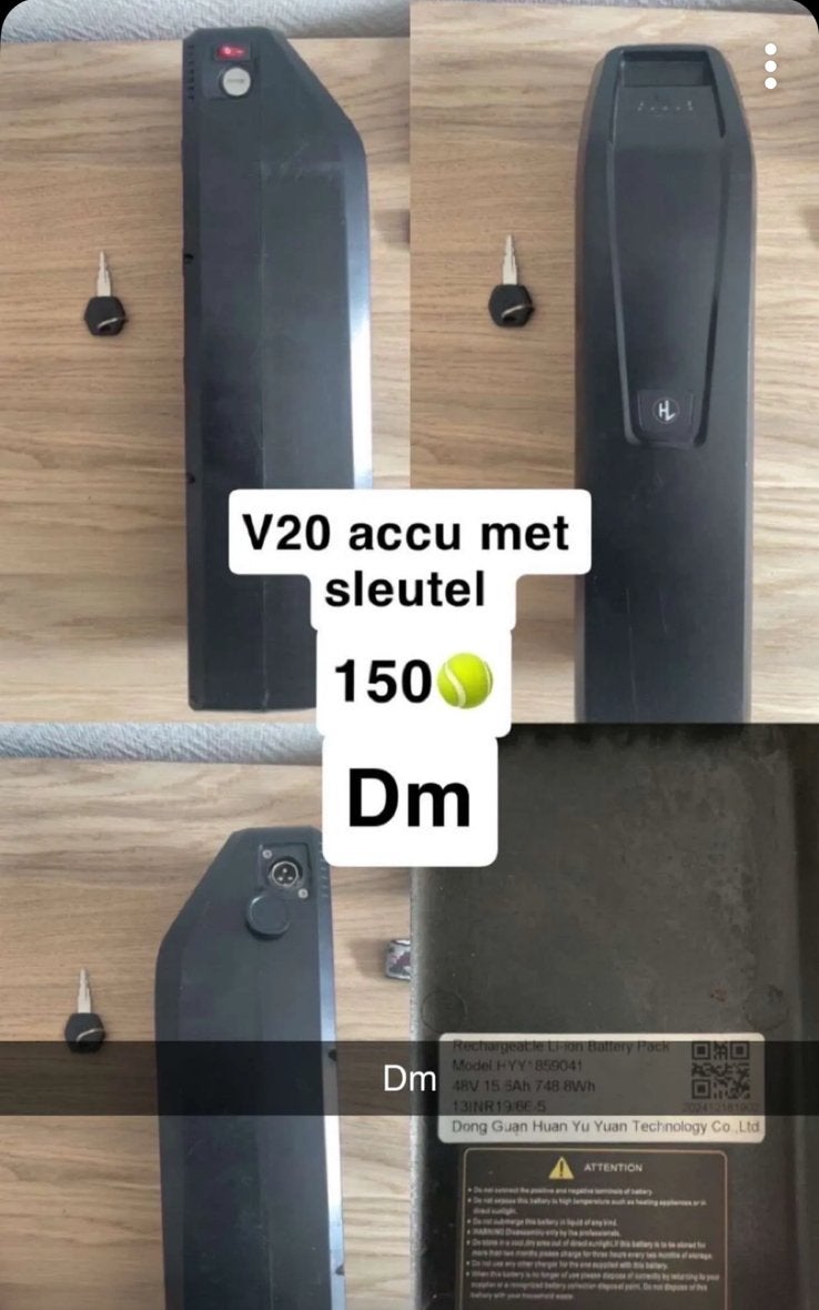 V20 accu met sleutel, Ophalen, Overige soorten, Elektrisch, Nieuw