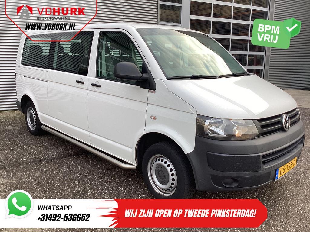 Volkswagen Transporter 2.0 TDI L2 EXPORT MARGE 9 Persoons/ C, Auto's, Bedrijf, 193 g/km, Te koop, Wit