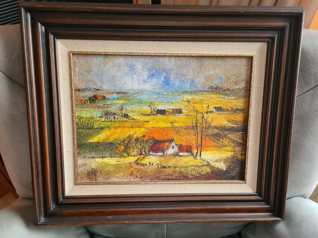 2 zeer mooie landschapsschilderijen, Ophalen, Klassiek, Origineel werk, Landschap