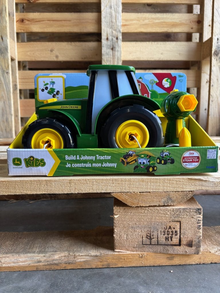 John Deere construit un tracteur Johnny - Tracteur en jouet, Neuf, Spectron bv, Enlèvement ou Envoi, Info@spectrontoys.com