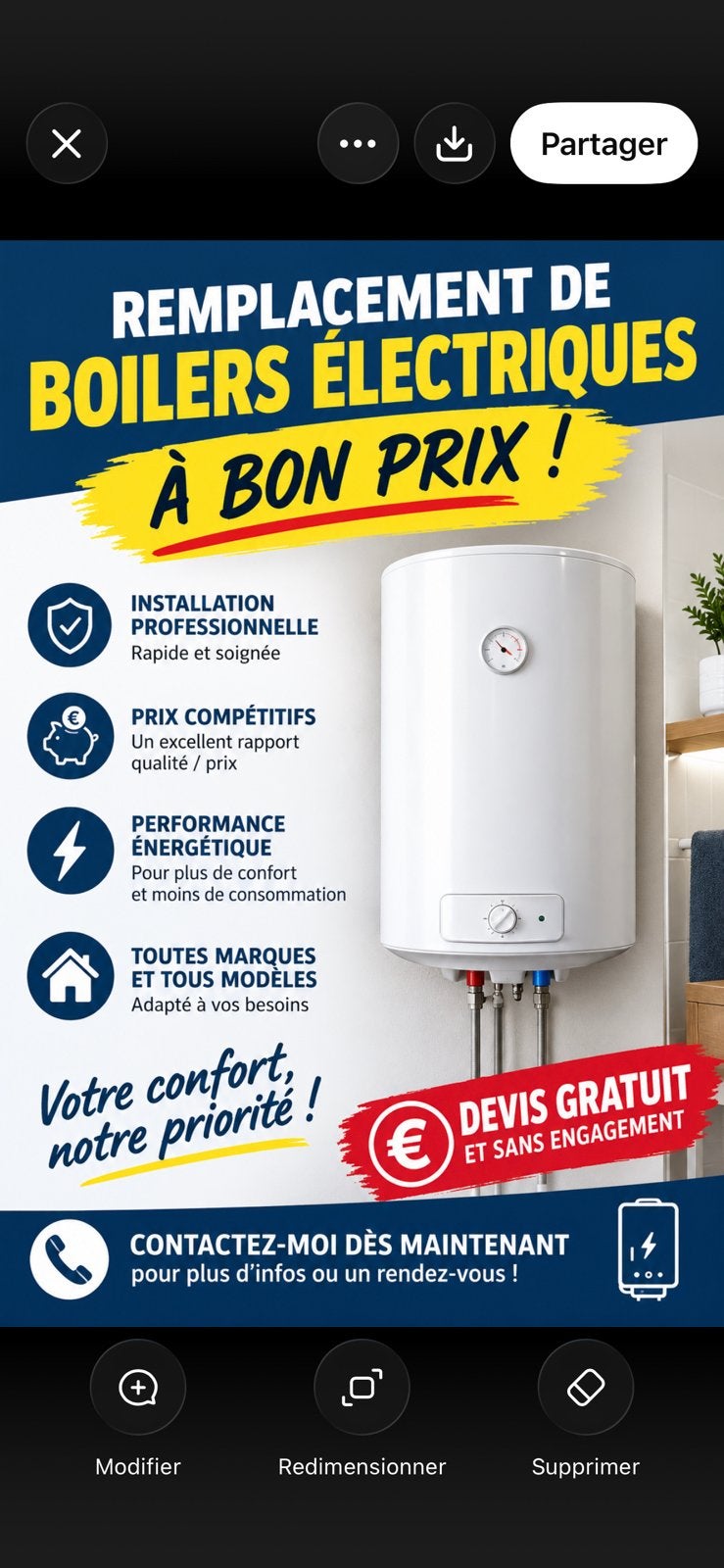 Remplacement de boilers électriques, Bricolage & Construction, Enlèvement, Neuf, Boiler