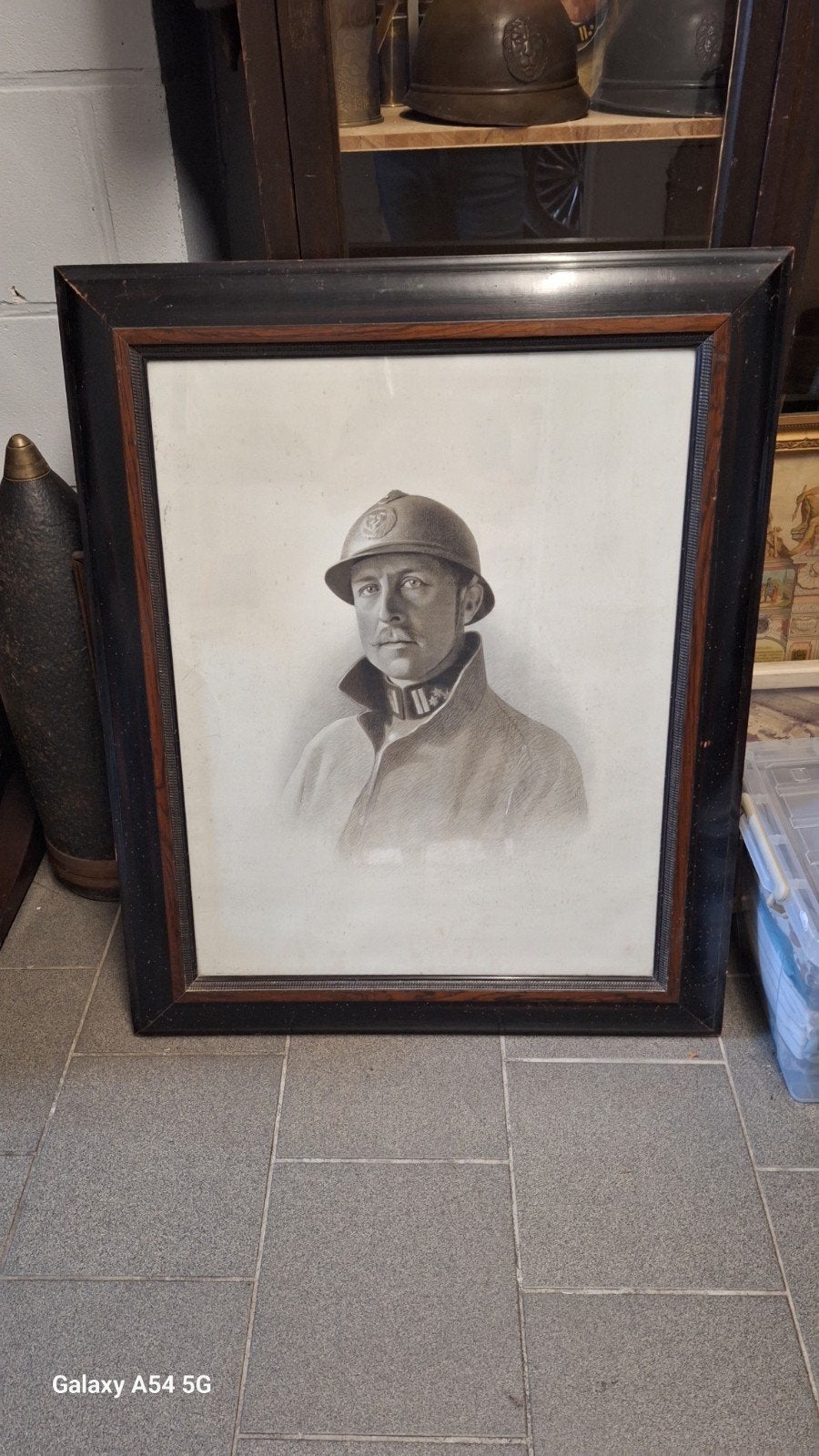 grote kader albert 1, Ophalen, Potloodtekening