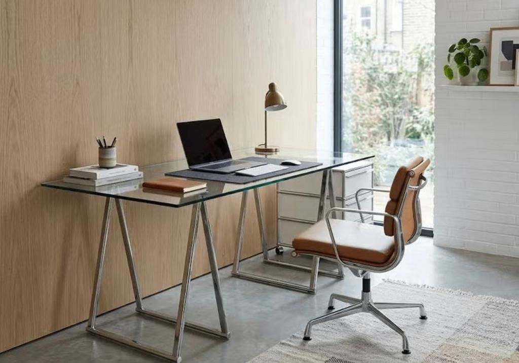 bauhaus bureau, Huis en Inrichting, Bureaus, Modern, Ophalen, Grijs, Glas
