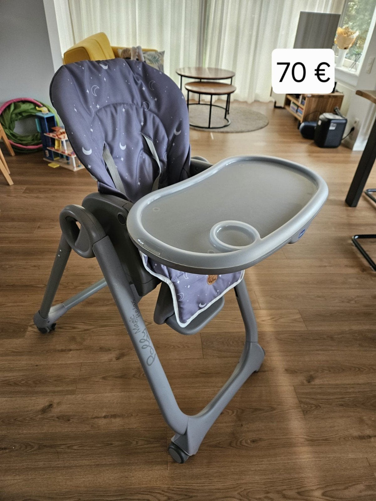 Chaise haute Polly Magic Relax Chicco, Enfants & Bébés, Enlèvement, Comme neuf, Chaise évolutive, Plateau amovible