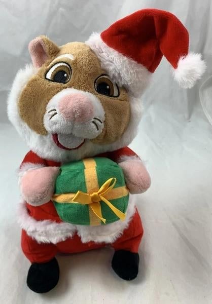 Jouet en peluche de Noël Albert Heijn Hamster AH Père Noël, Brun, Avec boîte, Hamster, Comme neuf