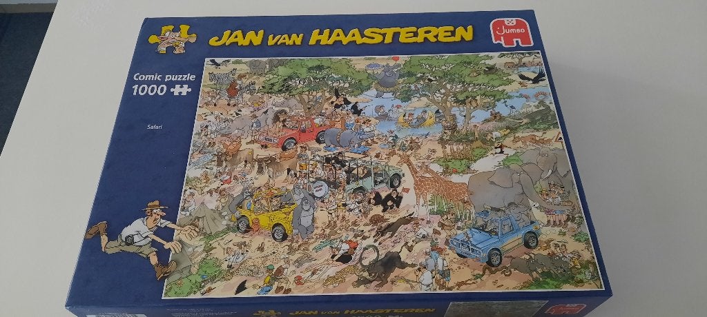puzzel Jan van Haasteren : 1000 stuks Safari, Ophalen of Verzenden, 500 t/m 1500 stukjes, Zo goed als nieuw, Legpuzzel