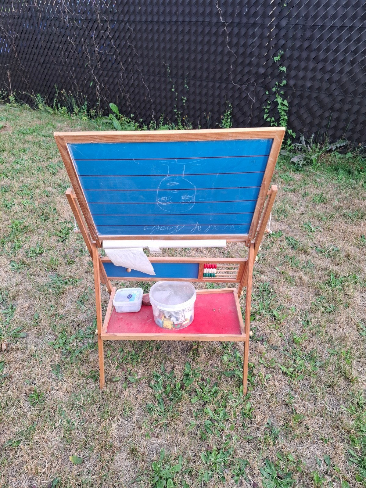 Krijt/magneet bord, Ophalen