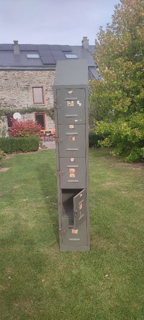 Armoire-colonne métallique ancienne - meuble industriel, Enlèvement