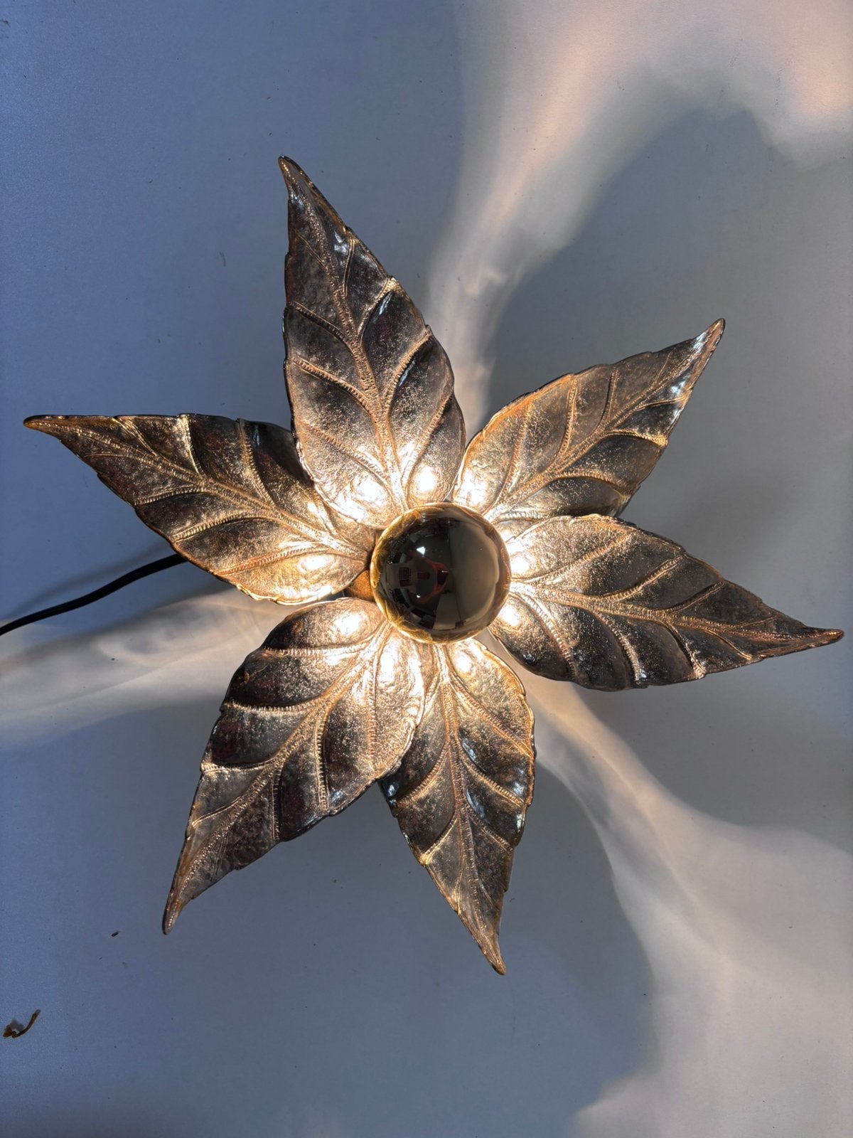 Vintage Willy Daro voor Massive Wandlamp Hollywood Regency, Antiek en Kunst, Ophalen of Verzenden